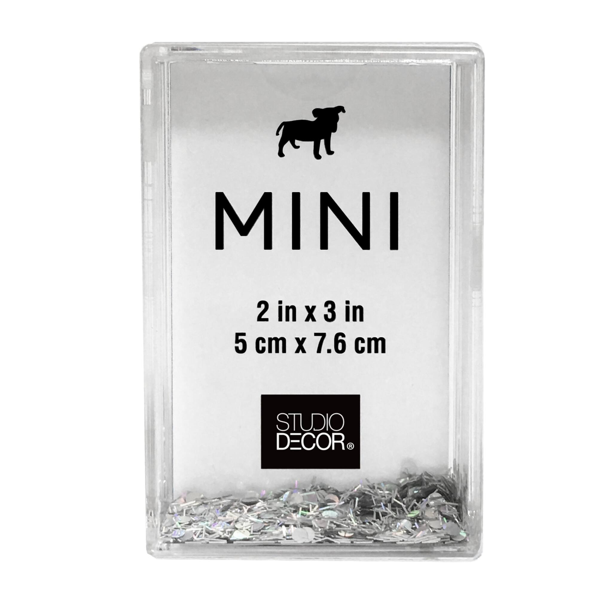 Silver Glitter 2" x 3" Mini Frame by Studio Décor®